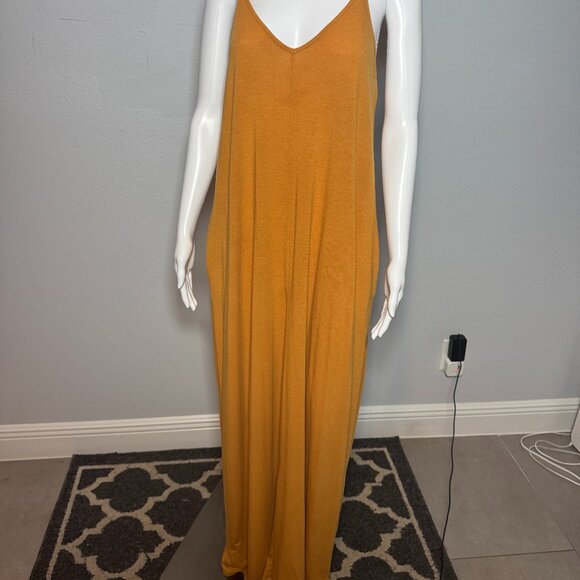 Mustard Yellow Maxi Dress - Picture 1 of 3